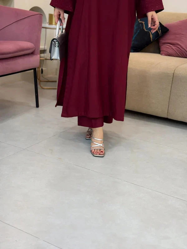 ANGEL MEHROON SET